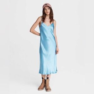 ‼️RARE‼️🎸RAG & BONE🎸🔥NWT🔥 MALLORY SLIP DRESS in BRIGHT BLUE— 6